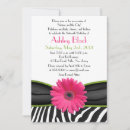 Pesquisar por pink zebra convites Chic