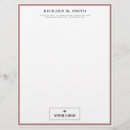 Pesquisar por vermelho e branco papel timbrado Minimalista