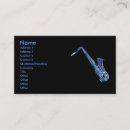 Pesquisar por saxofone azul cartao de visita Música