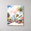Pesquisar por miami impressão de canvas Aquarela