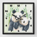 Pesquisar por ursos panda relogios de parede Preto e branco