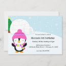 Pesquisar por bonito do pinguim convites Menina