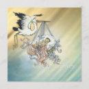 Pesquisar por cegonha do bebé convites Azul