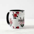 Pesquisar por fundo vermelho canecas Flores vermelhas