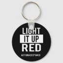 Pesquisar por consciência do autismo chaveiros Vermelho
