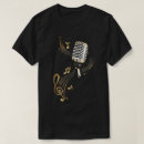 Pesquisar por microfone camisetas Notas musicais