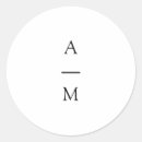 Pesquisar por iniciais do casamento adesivos Minimalista