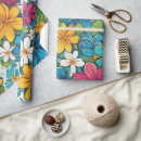 Pesquisar por flores azuis brilhantes papel de presente Floral