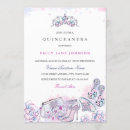 Pesquisar por diamantes cor de rosa convites Quinceanera