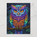 Pesquisar por coruja colorida cartoes postais Natureza