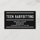 Pesquisar por semana cartao de visita Babá adolescente