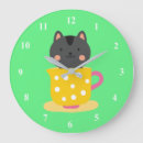 Pesquisar por desenho bonito do gato relogios de parede Animal