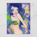 Pesquisar por sereia gótico cartoes postais Azul