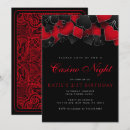 Pesquisar por noite casino aniversário convites Preto e vermelho