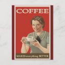 Pesquisar por café engraçado cartoes postais Vintage