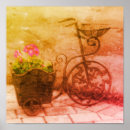 Pesquisar por bicicleta com das flores pôsteres pósteres Para ela