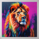 Pesquisar por leão colorido pôsteres pósteres Pintura