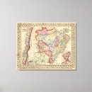 Pesquisar por paraguai impressão de canvas Mapa