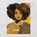 Pesquisar por cabelo afro cartoes postais Preto