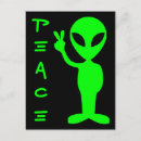 Pesquisar por alienígena verde cartoes postais Ufo
