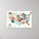 Pesquisar por mapas impressão impressão de canvas Estados