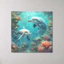 Pesquisar por golfinhos impressão de canvas Fantasia