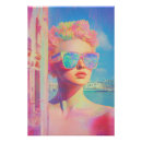 Pesquisar por surrealismo pop pósteres Retrato de neon mulher