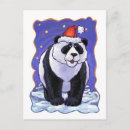Pesquisar por papai noel panda cartoes postais Bonito