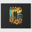 Pesquisar por surf do vintage papel de presente Tropical