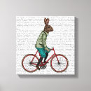 Pesquisar por coelhos coelho animais impressão de canvas Bicicleta