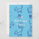 Pesquisar por kitty cat convites Azul