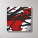 Pesquisar por vermelho branco preto impressão de canvas Abstrato