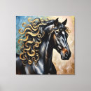 Pesquisar por cavalo preto impressão de canvas Elegante