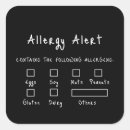 Pesquisar por alertas adesivos Alerta de alergia