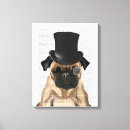 Pesquisar por pugs impressão de canvas Fabfunky