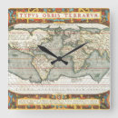 Pesquisar por mapas do mundo relogios de parede Vintage