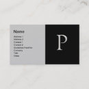 Pesquisar por letra p cartao de visita Iniciais