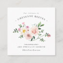 Pesquisar por flores do vintage cartao de visita Elegante