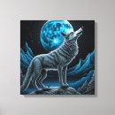 Pesquisar por lobo posters impressão de canvas Azul