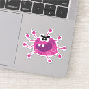 Pesquisar por bactérias adesivos Kawaii
