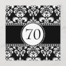 Pesquisar por seventieth aniversário convites Preto