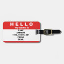 Pesquisar por meu nome é bagagem tags Vermelho