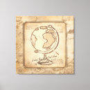 Pesquisar por mapa antigo impressão de canvas Mundo