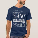 Pesquisar por instrutor da música camisetas Teclado de piano
