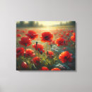 Pesquisar por campo e flores de impressão de canvas Papoila