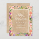 Pesquisar por pink 50th birthday party convites Floral rosa