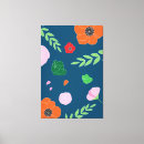 Pesquisar por flores azuis impressão de canvas Arte de parede
