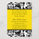 Pesquisar por damasco amarelo preto casamento convites Elegante