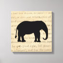 Pesquisar por silhueta impressão de canvas Elefante