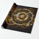 Pesquisar por engrenagens do steampunk papel de presente Ouro